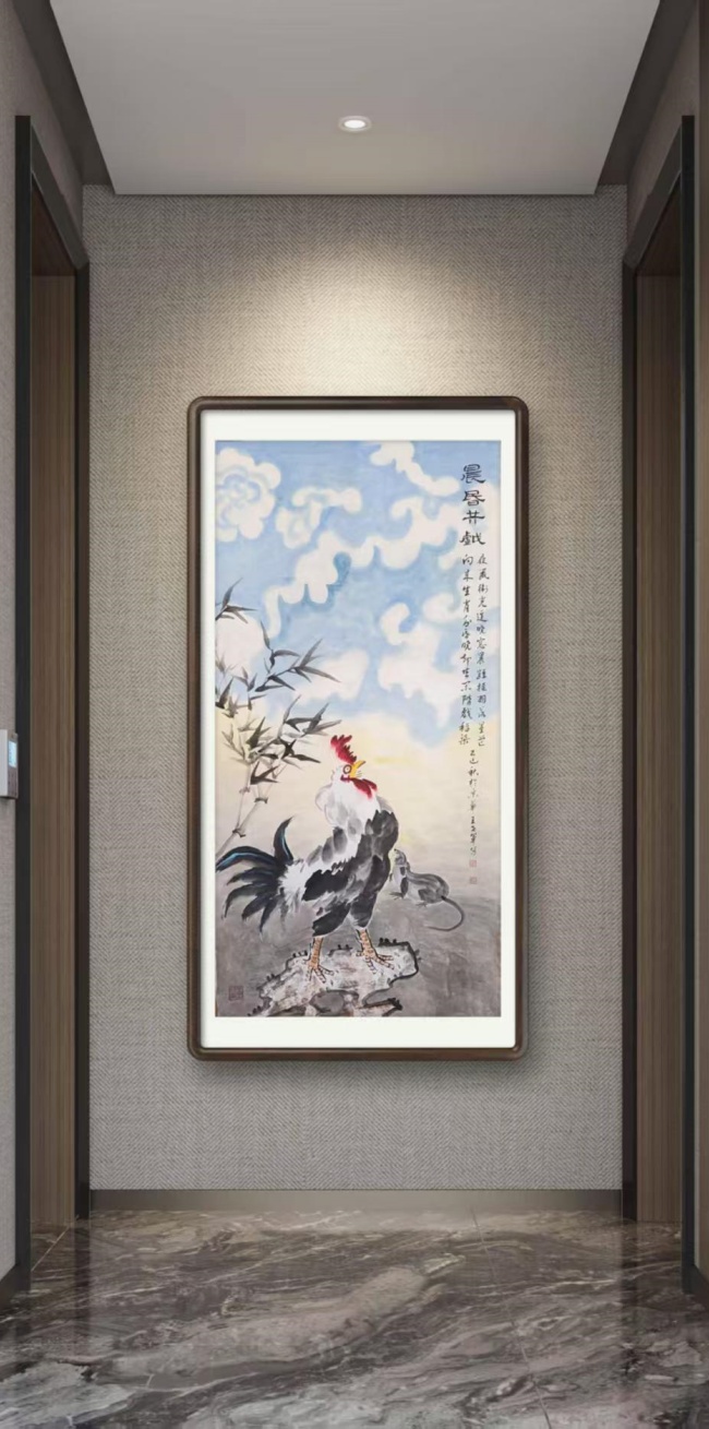 十二生肖系列国画《晨昏共戏》创作谈——以鸡与鼠的意象重构为核心(图4) 十二生肖系列国画《晨昏共戏》创作谈——以鸡与鼠的意象重构为核心(图4)